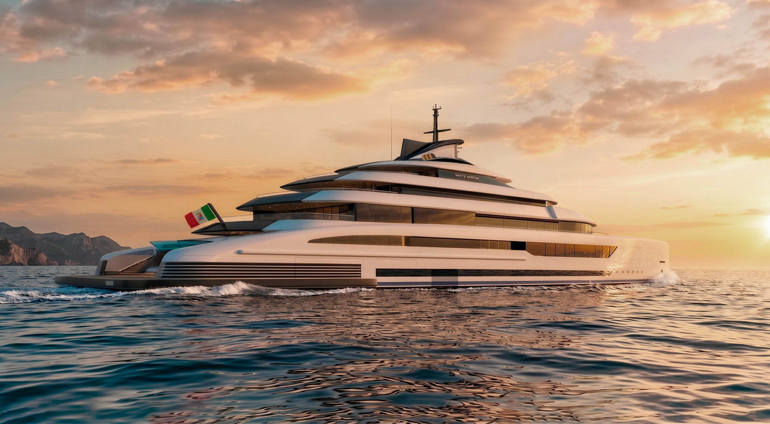 Project White Arrow: Nuvolari Lenard’s 116m Superyacht